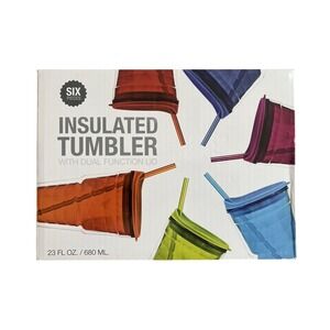 Insulated Tumblers  23 Oz  Set Of 6  Six n Vibrant Colors - Sam's Club- Sealed!